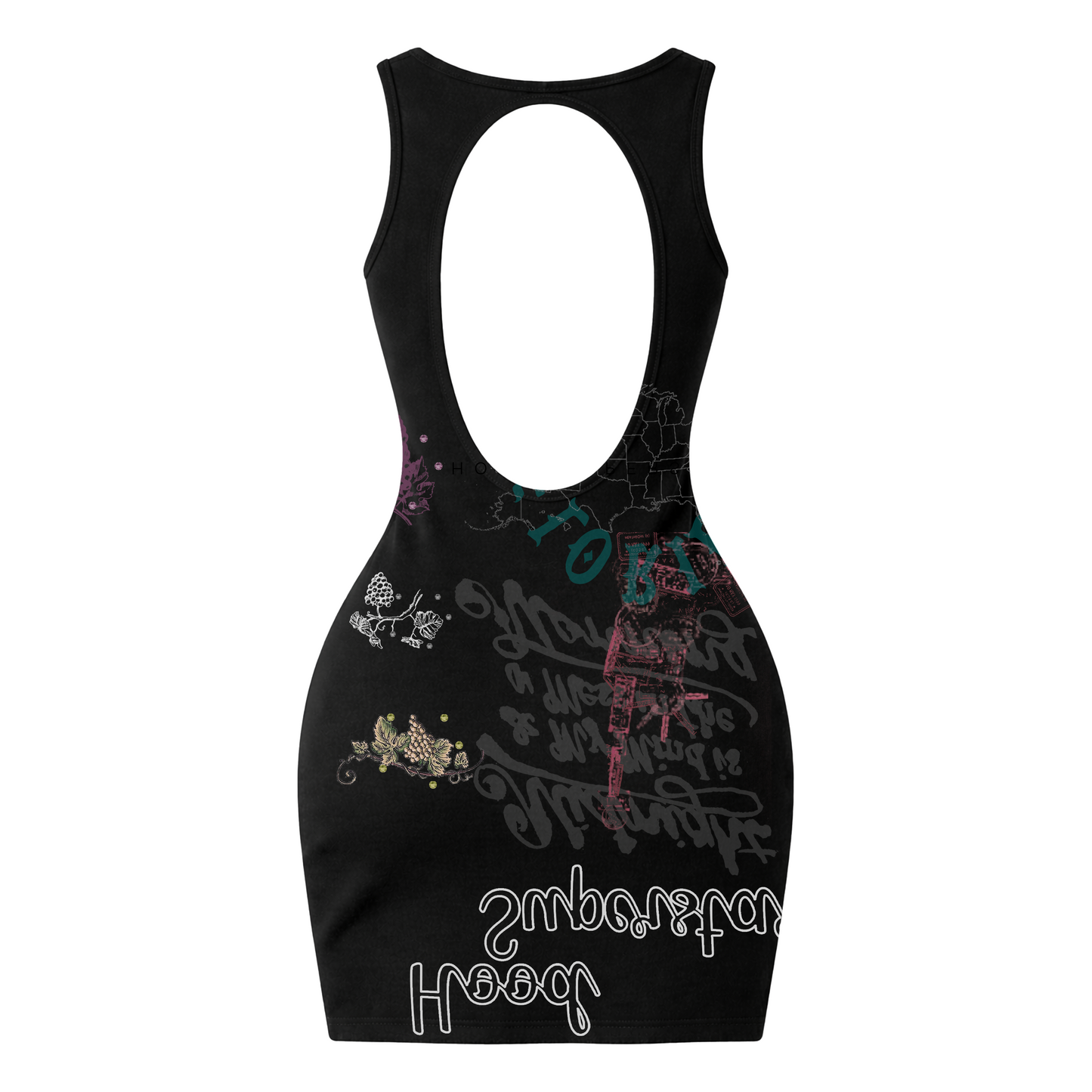 Hood Superstar Open Back Mini Dress