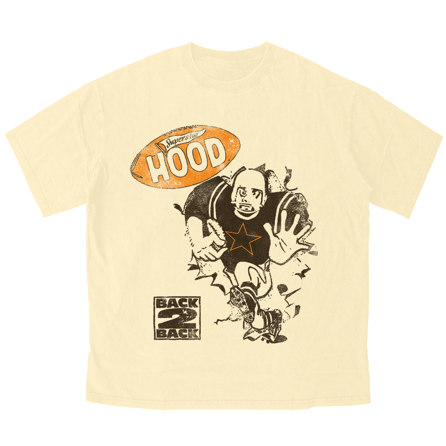 Hood Superstar Football Tee
