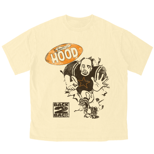 Hood Superstar Football Tee